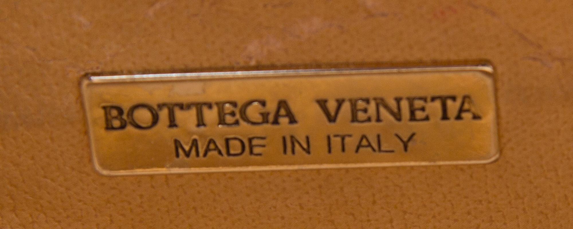 A Bottega Veneta Metallic Gray Intrecciato Flap Handbag, 9" x 6.5" x 1.5".