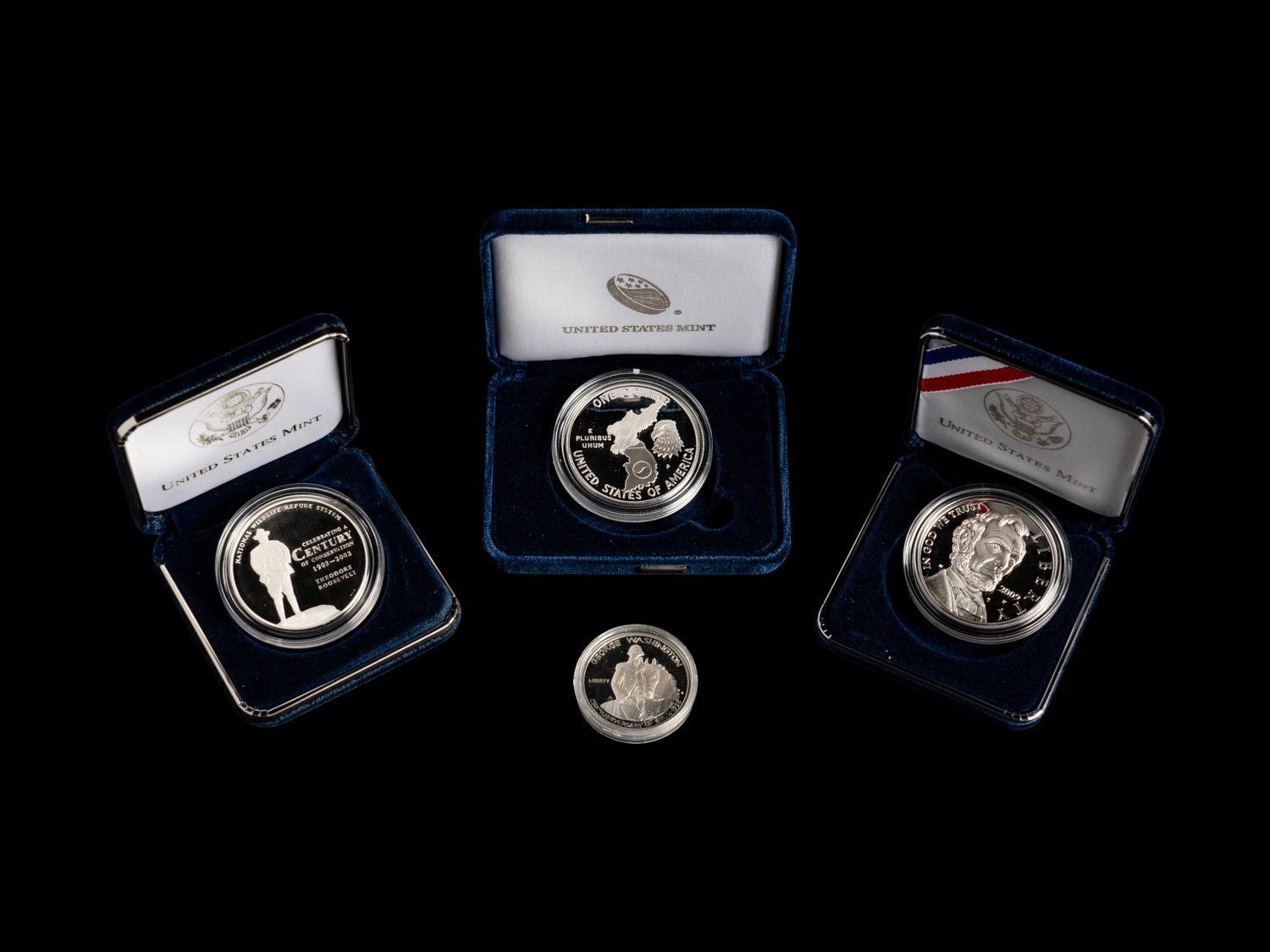A Collection of US Mint Issued Commemorative Silver Coins