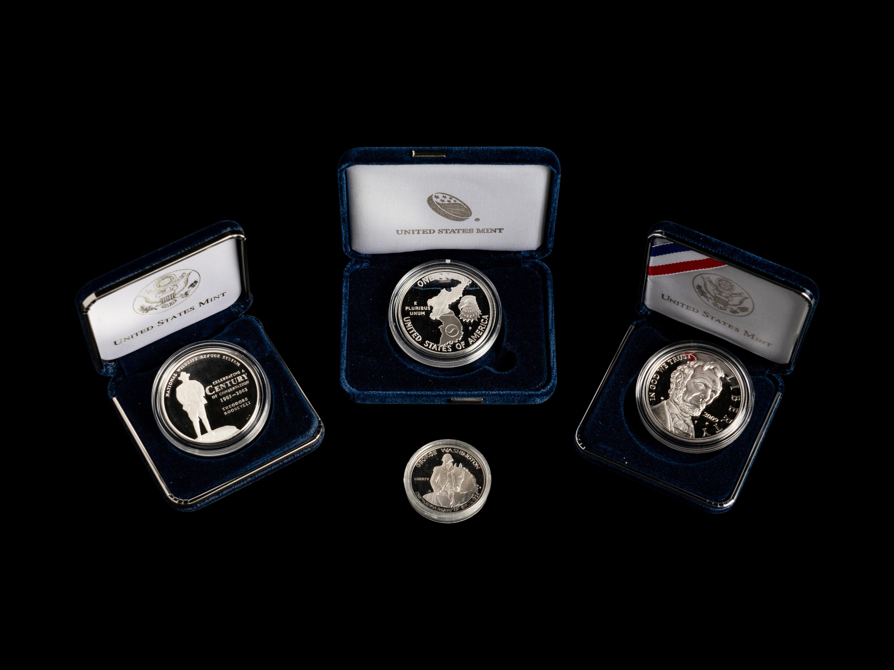 A Collection of US Mint Issued Commemorative Silver Coins