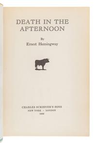 HEMINGWAY, Ernest. A group of 3 FIRST EDITIONS, comprising:
