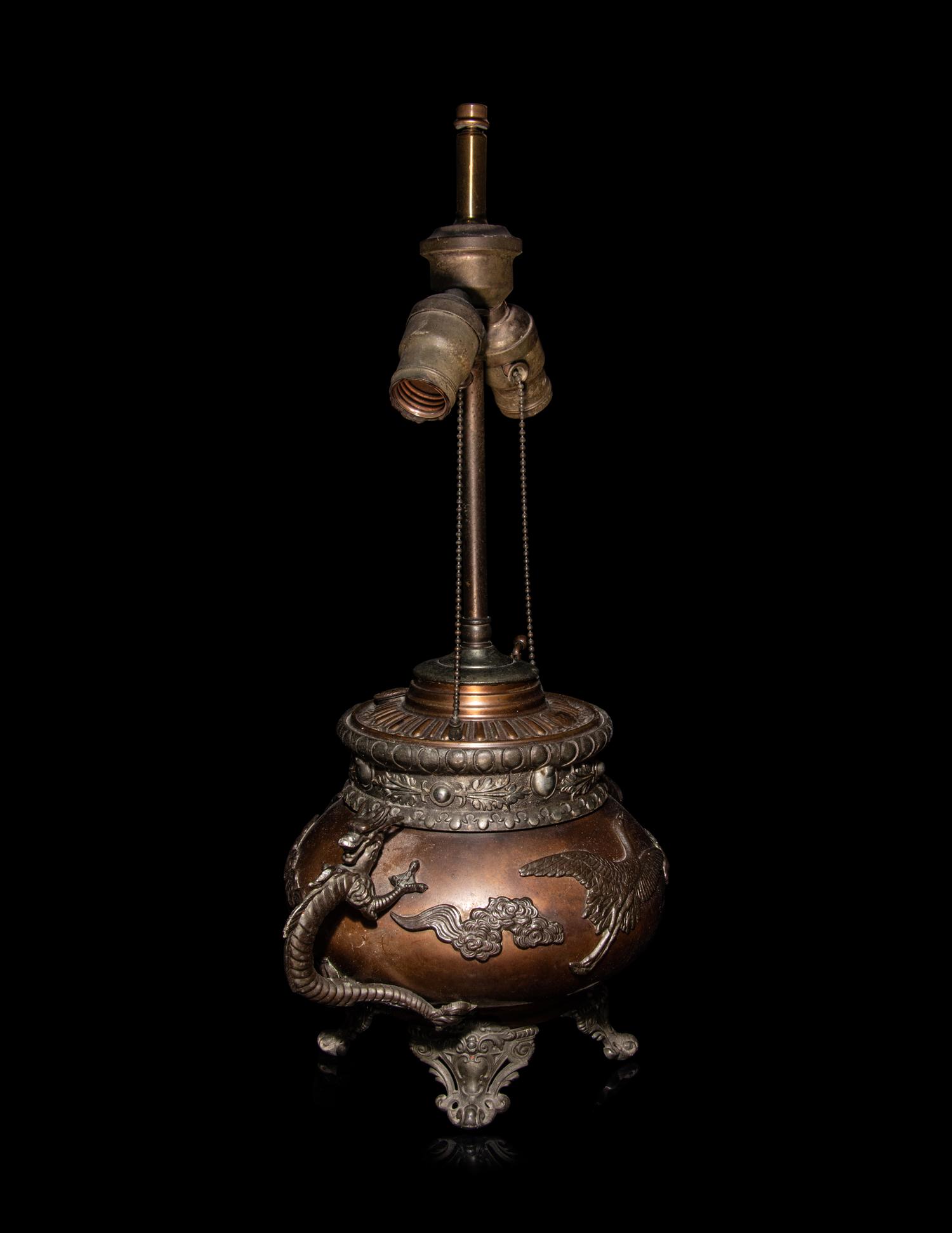 Two Japanese Bronze and Mixed-Metal Vessels