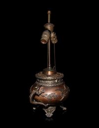 Two Japanese Bronze and Mixed-Metal Vessels
