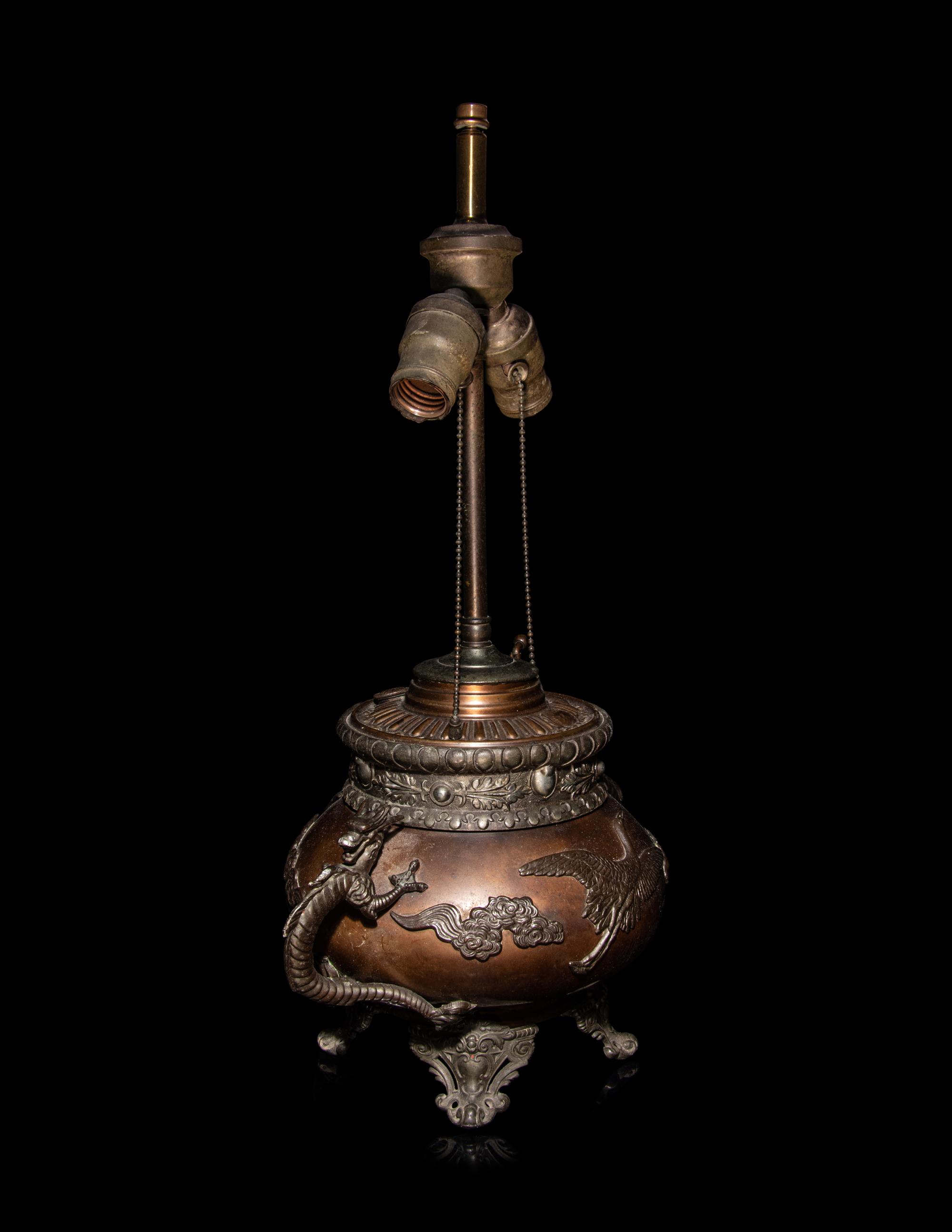 Two Japanese Bronze and Mixed-Metal Vessels
