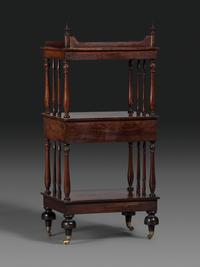 A Regency Rosewood Three-Tiered Etagere