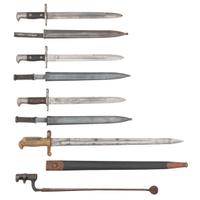 5 US Bayonets: (3) M1892 Krag, (1) M1870 Navy Rifle & (1) Type III Socketed Fencing Bayonet