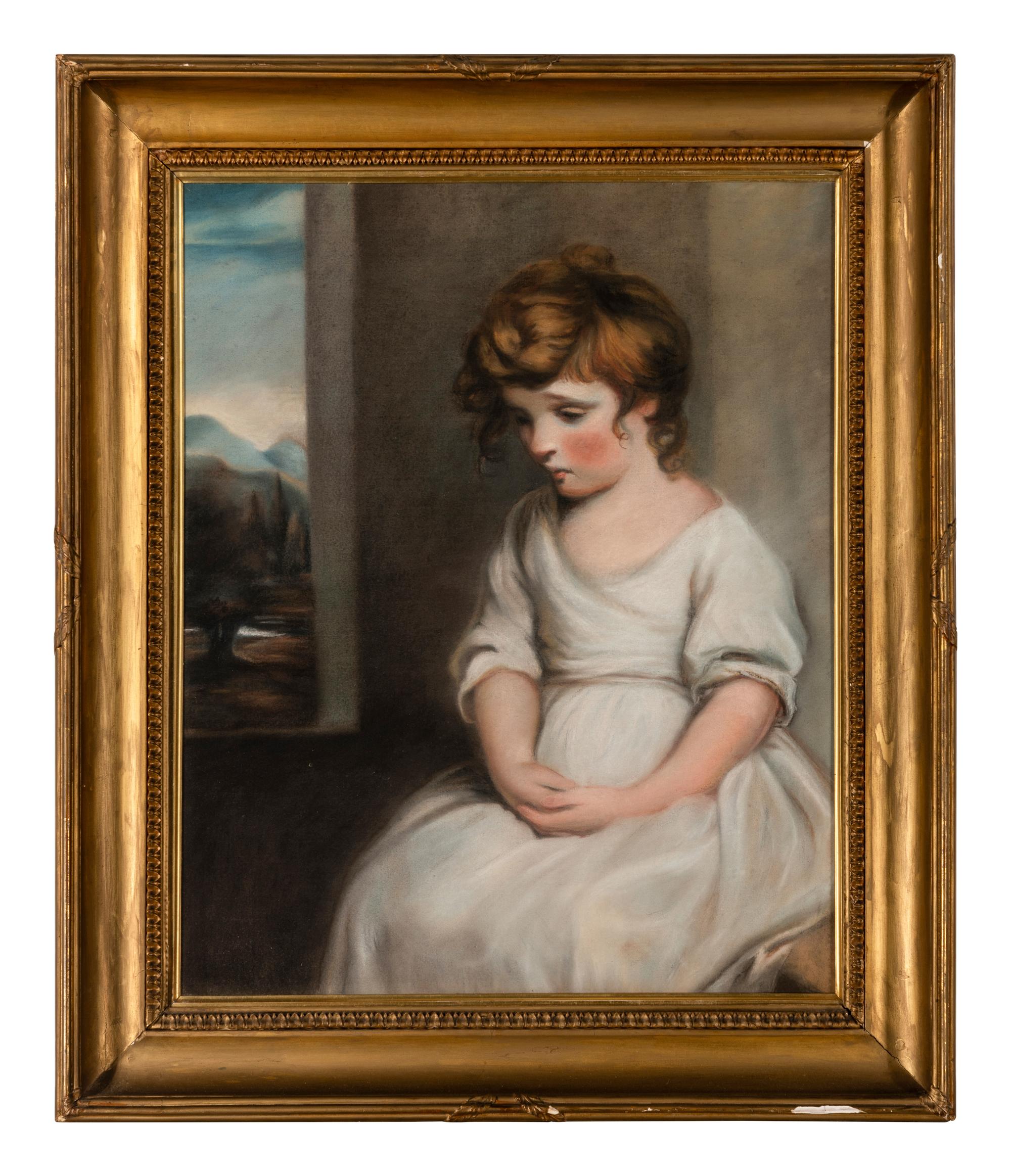 A Seated Girl in Profile