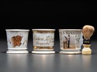 Three Tradesman's Porcelain Occupational Shaving Mugs