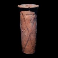 An Egyptian Painted Terracotta Cylinder Jar
