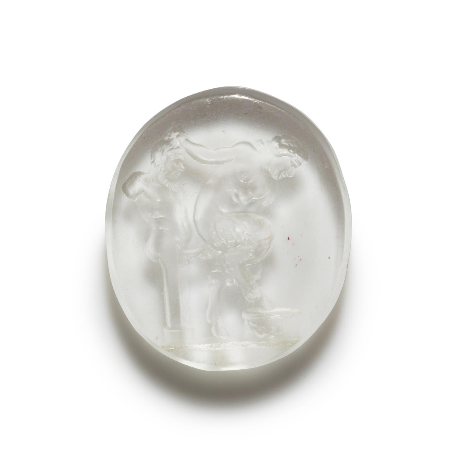 A Tassie Glass Cast Intaglio with an Erotic Scene