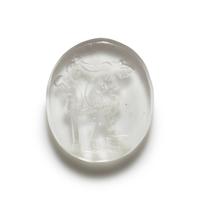 A Tassie Glass Cast Intaglio with an Erotic Scene