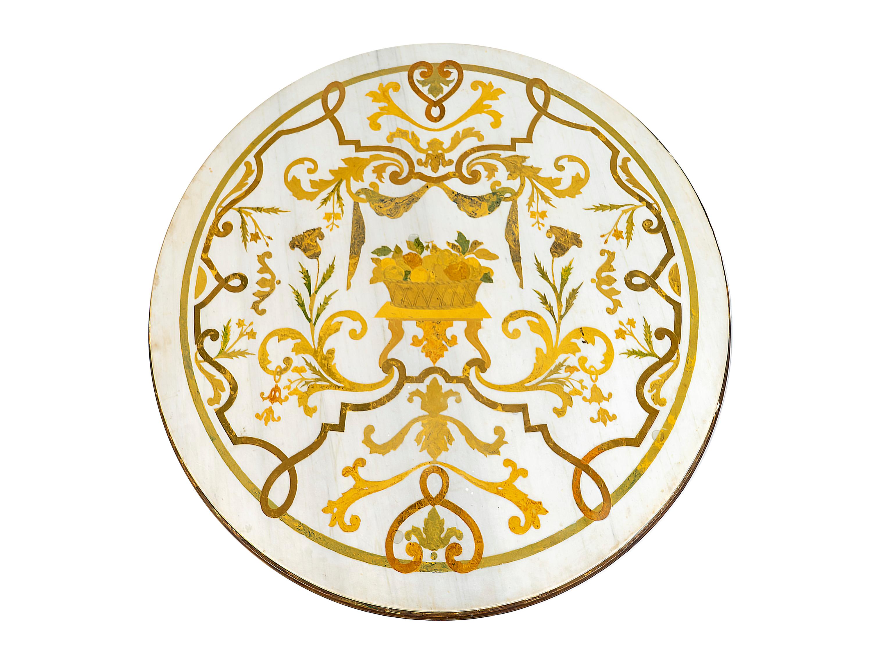 A Louis XVI Style Painted Circular Table