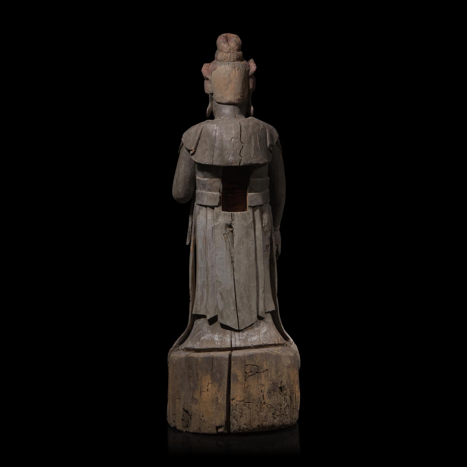 A Japanese Wood Figure of Kannon, Edo Period