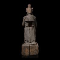 A Japanese Wood Figure of Kannon, Edo Period
