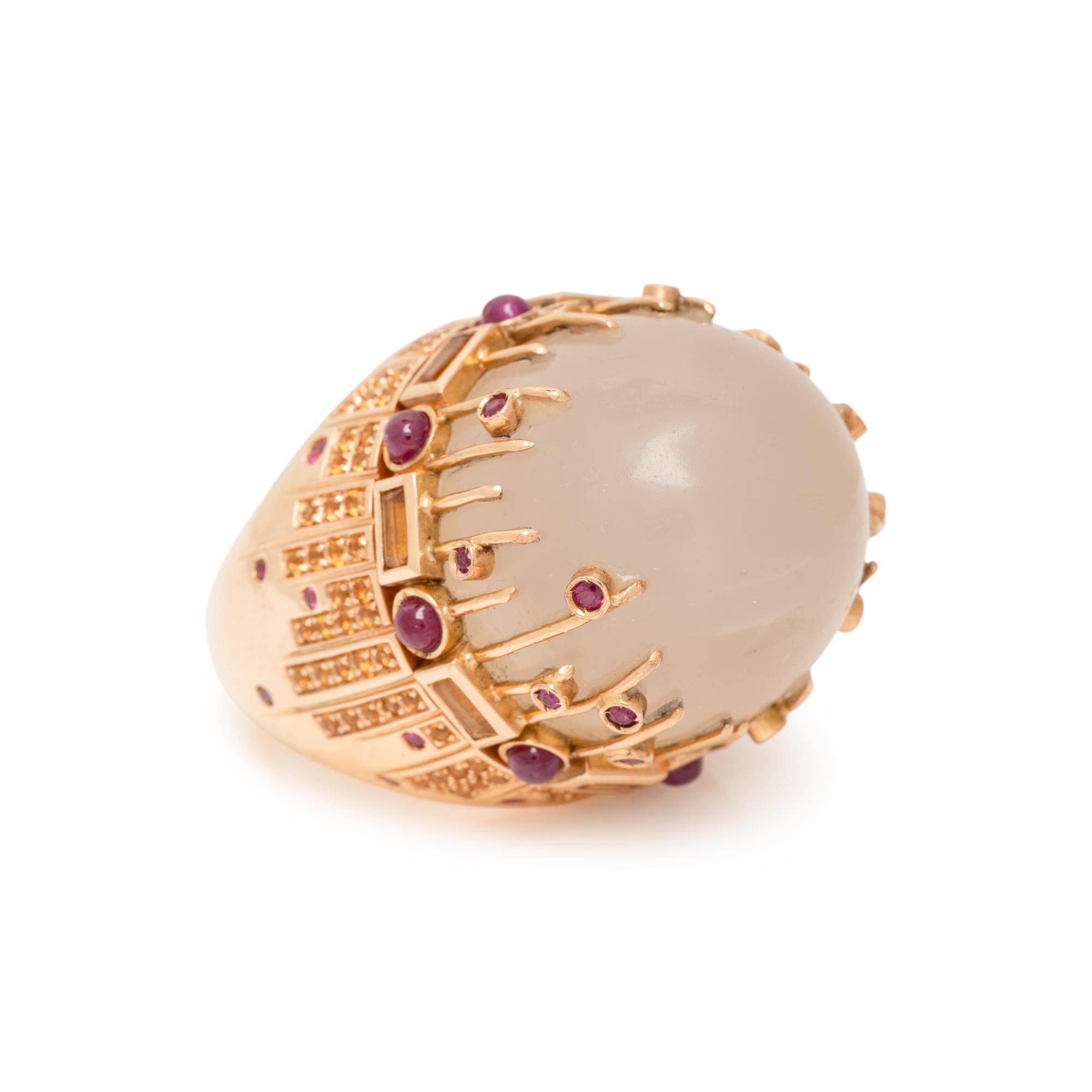 QUARTZ AND MULTIGEM RING