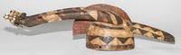 A Guro Polychromed Wood Mask. Height 26 inches.