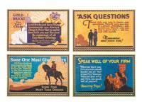 Twelve Motivational 'Action Poster' Lithograph Cards