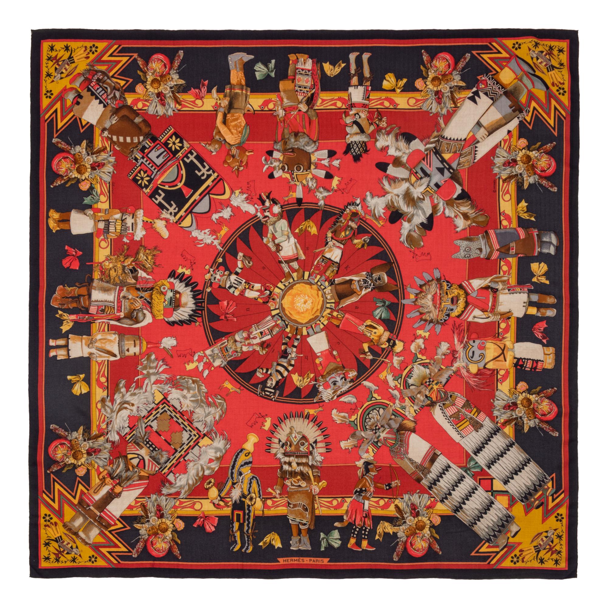 Hermès 140cm Cashmere & Silk Shawl, Kermit Oliver