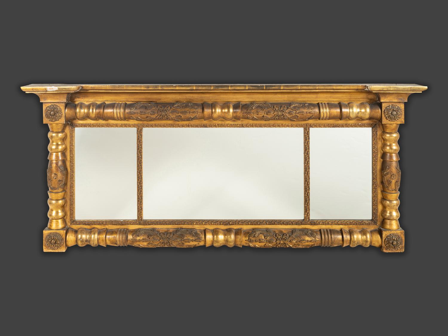 A Classical Giltwood Overmantel Mirror