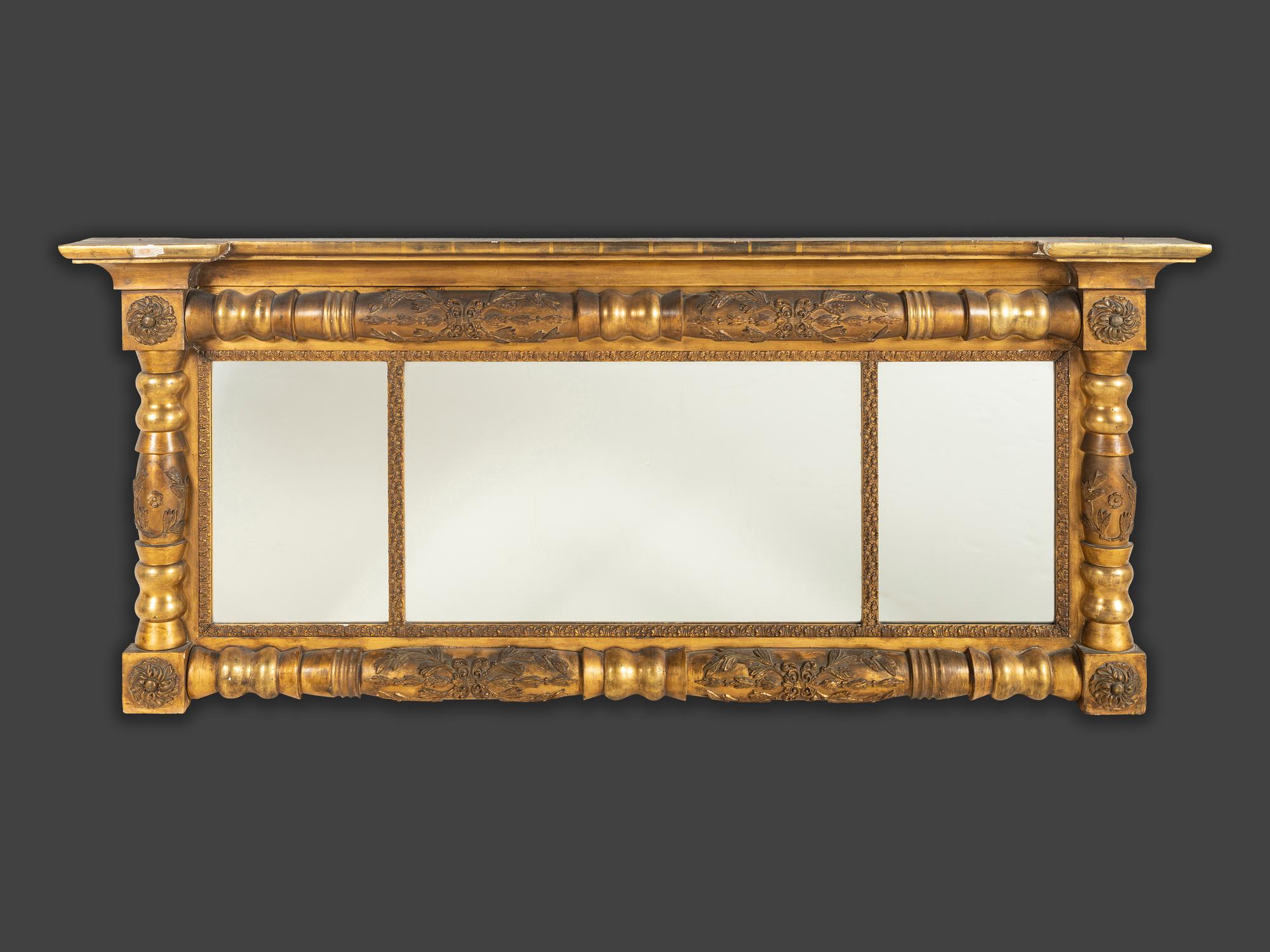 A Classical Giltwood Overmantel Mirror