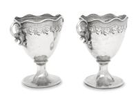 A Pair of S. Kirk Coin Silver Loving Cups