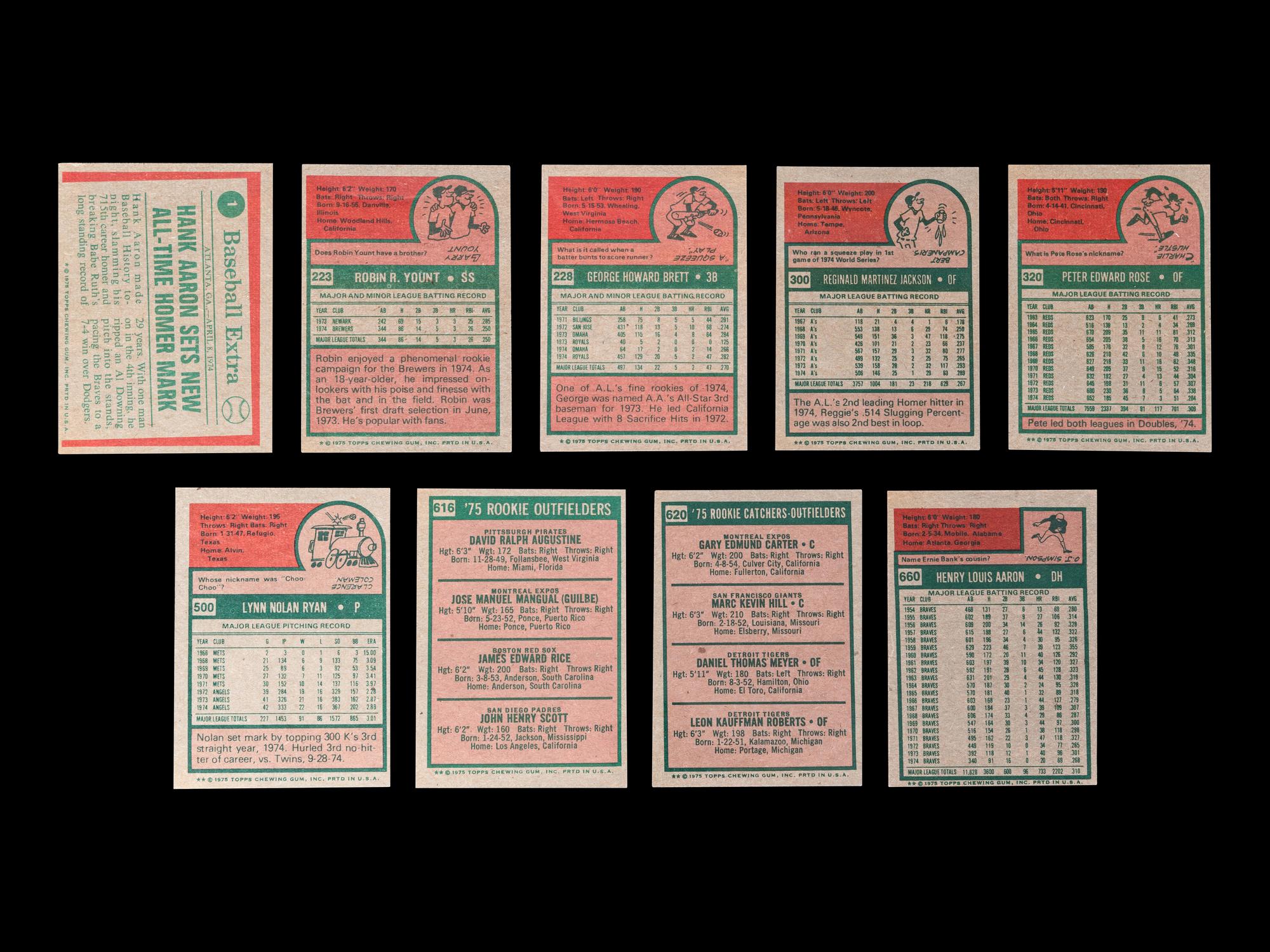 A Complete Set of 1975 Topps Baseball Cards (660/660)