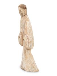 A Han Pottery Figure of a Lady