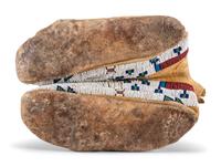 Cheyenne Beaded Hide Moccasins