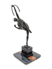 A Patinated Metal Figure of Diana