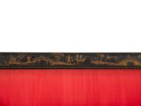 An American Victorian Black and Gilt Chinoiserie Settee