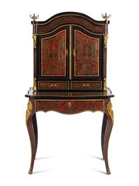 A Napoleon III Style Boulle Marquetry Bureau Cabinet