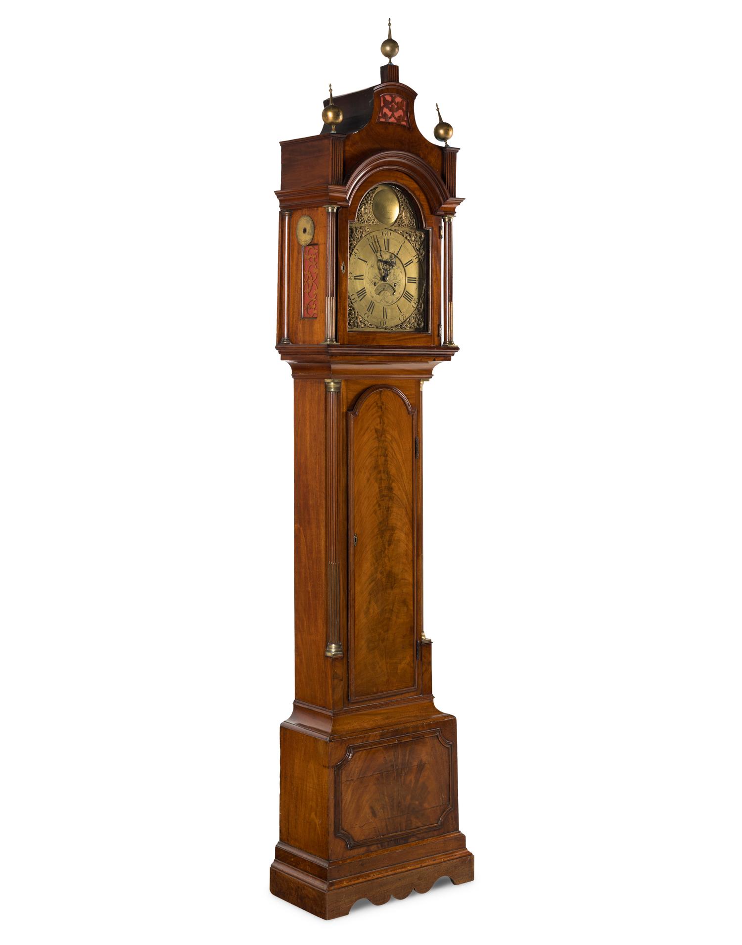 A George III Mahogany Pipe-Organ Tall Case Clock