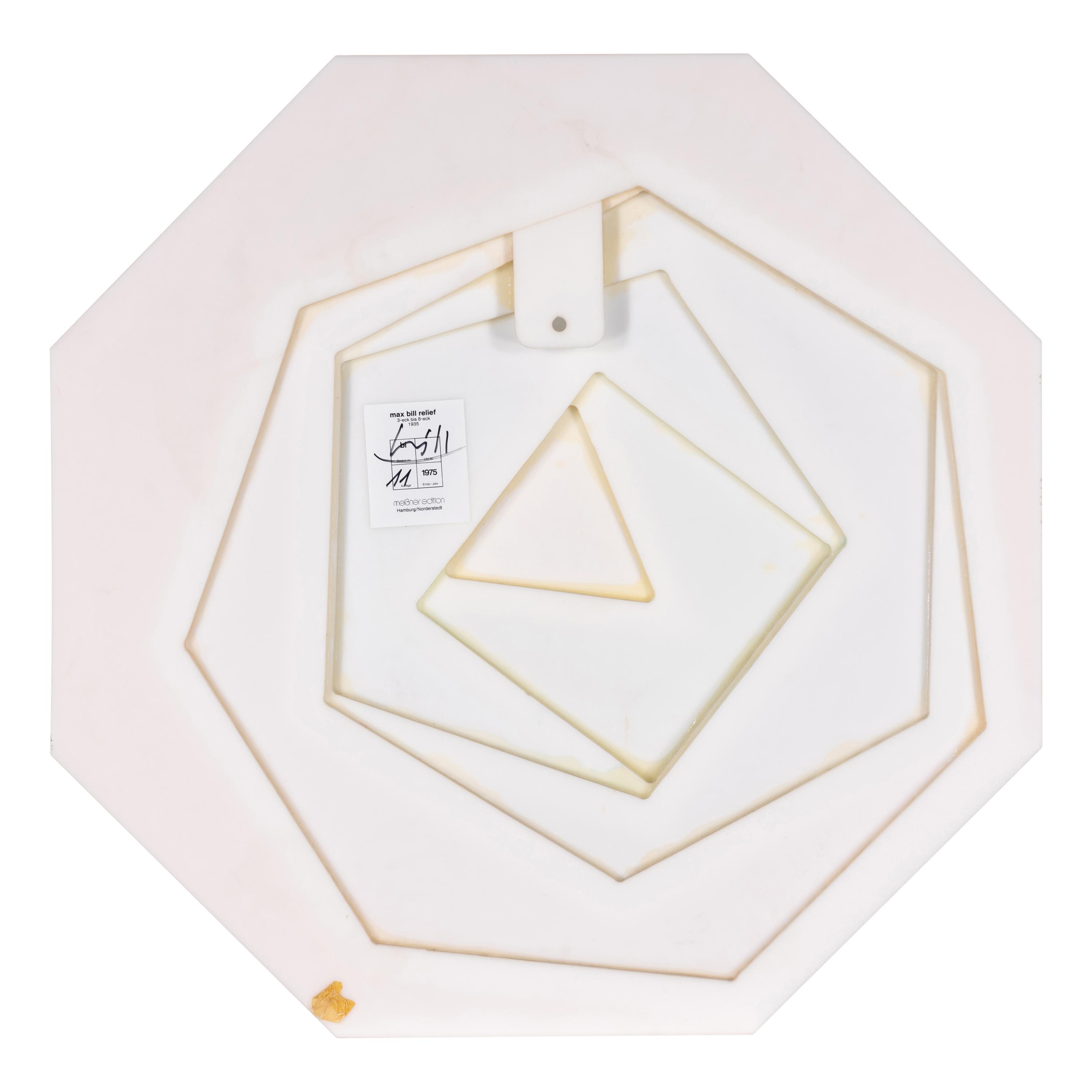 Max Bill (Swiss, 1908–1994) — Relief Triangle to Octagon , 1975