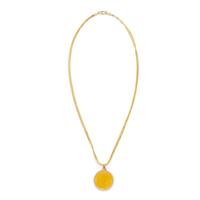 YELLOW GOLD COIN PENDANT NECKLACE