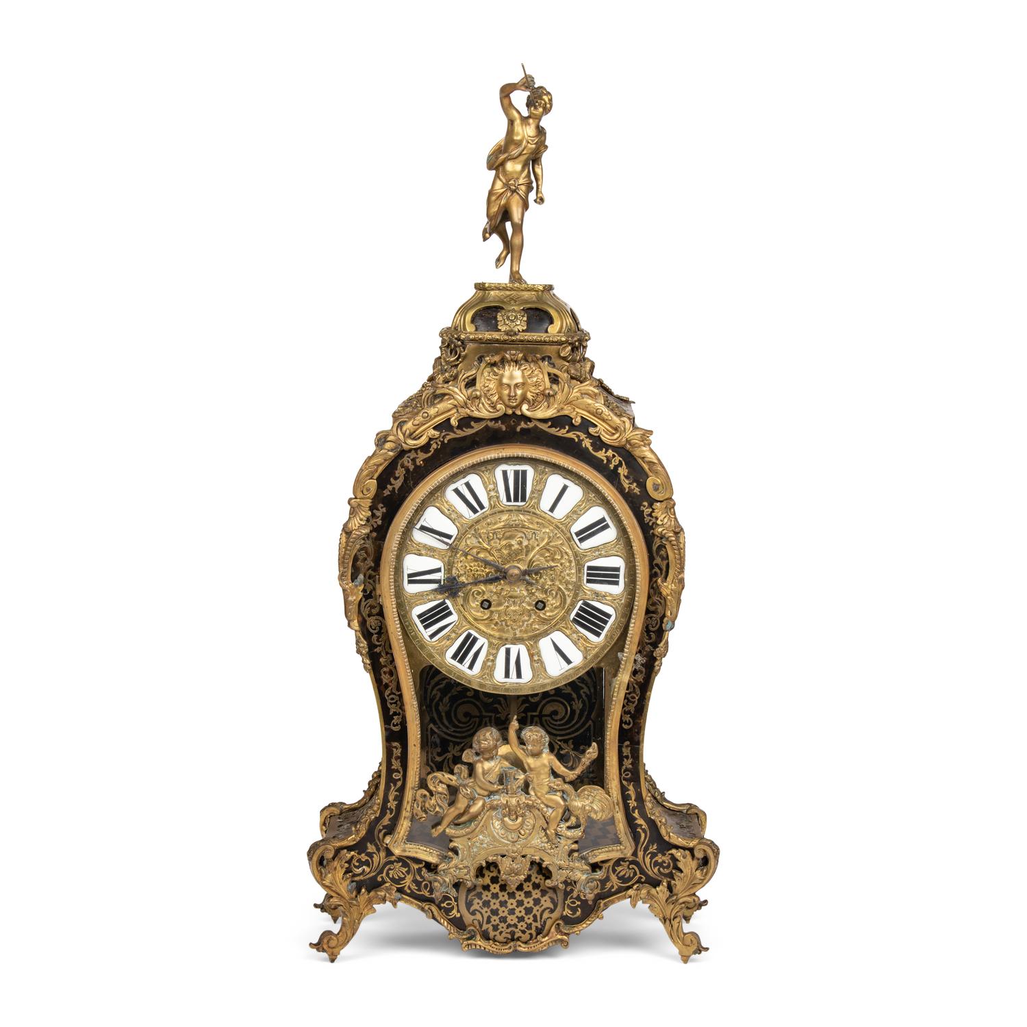 A Napoleon III Gilt Bronze Mounted Boulle Marquetry Bracket Clock
