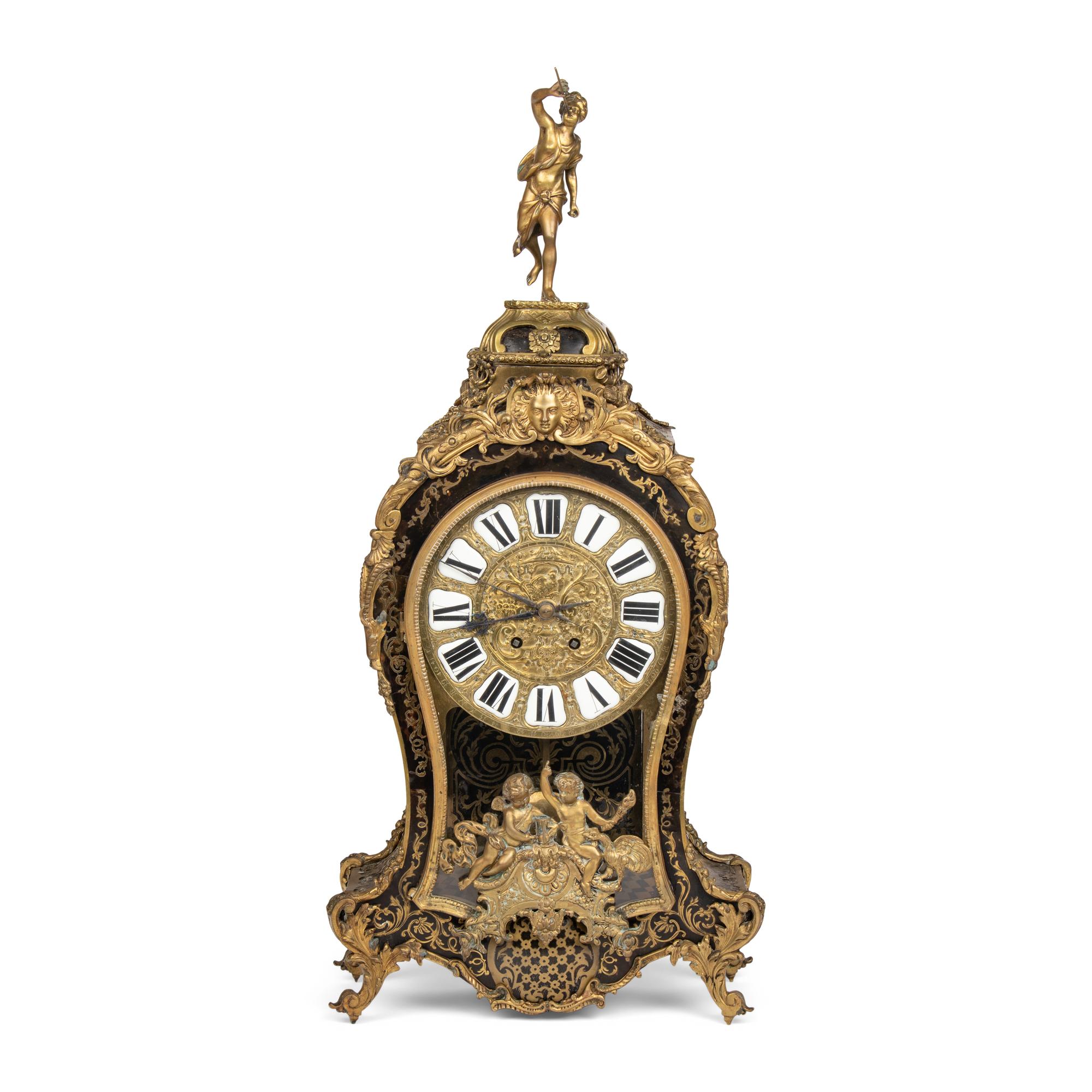 A Napoleon III Gilt Bronze Mounted Boulle Marquetry Bracket Clock