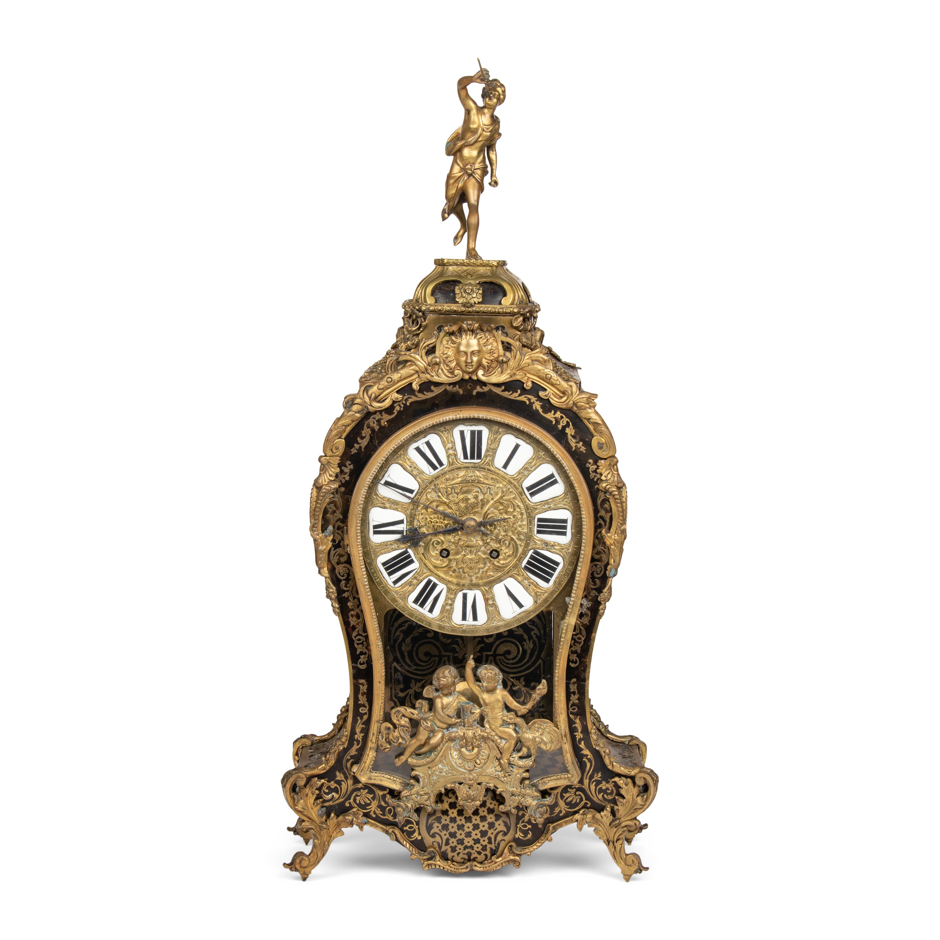 A Napoleon III Gilt Bronze Mounted Boulle Marquetry Bracket Clock