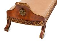 A Pair of Neoclassical Style Painted and Parcel Gilt Daybeds