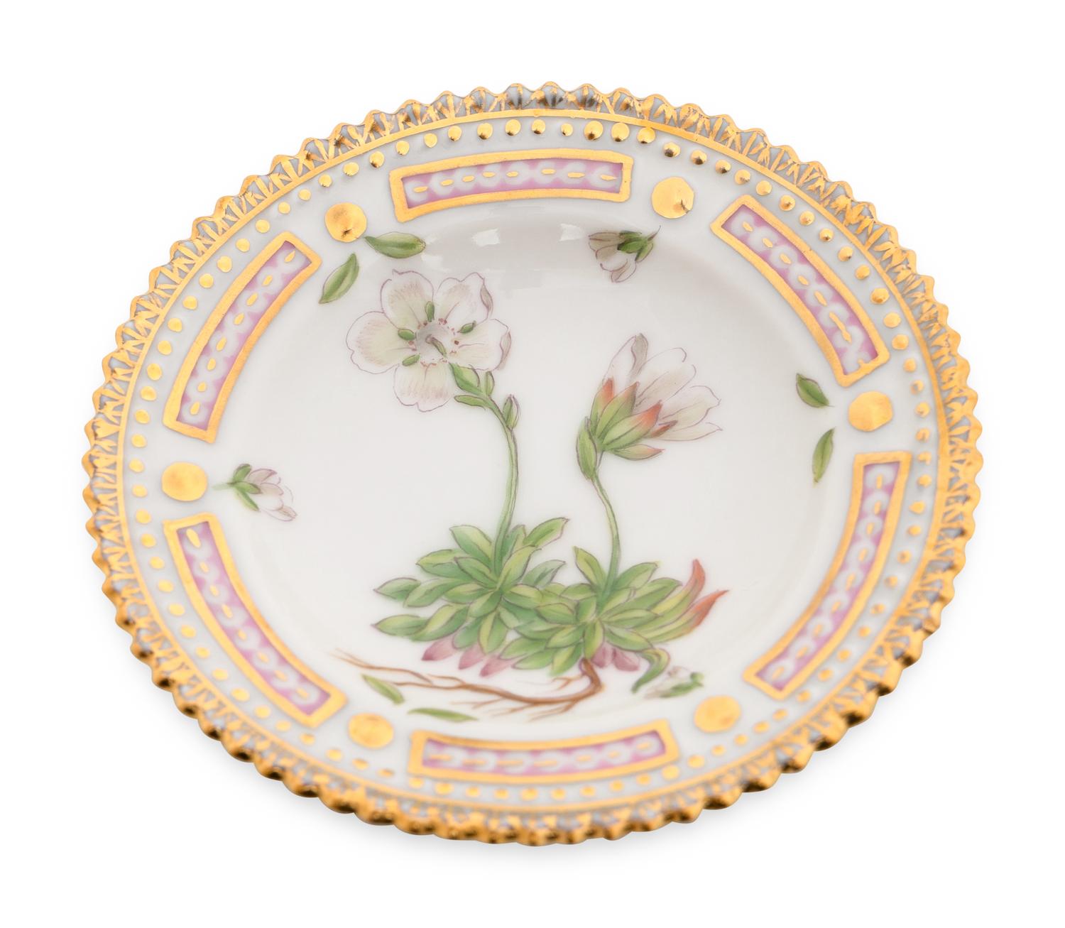 A Set of Seven Royal Copenhagen Flora Danica Butter Pats