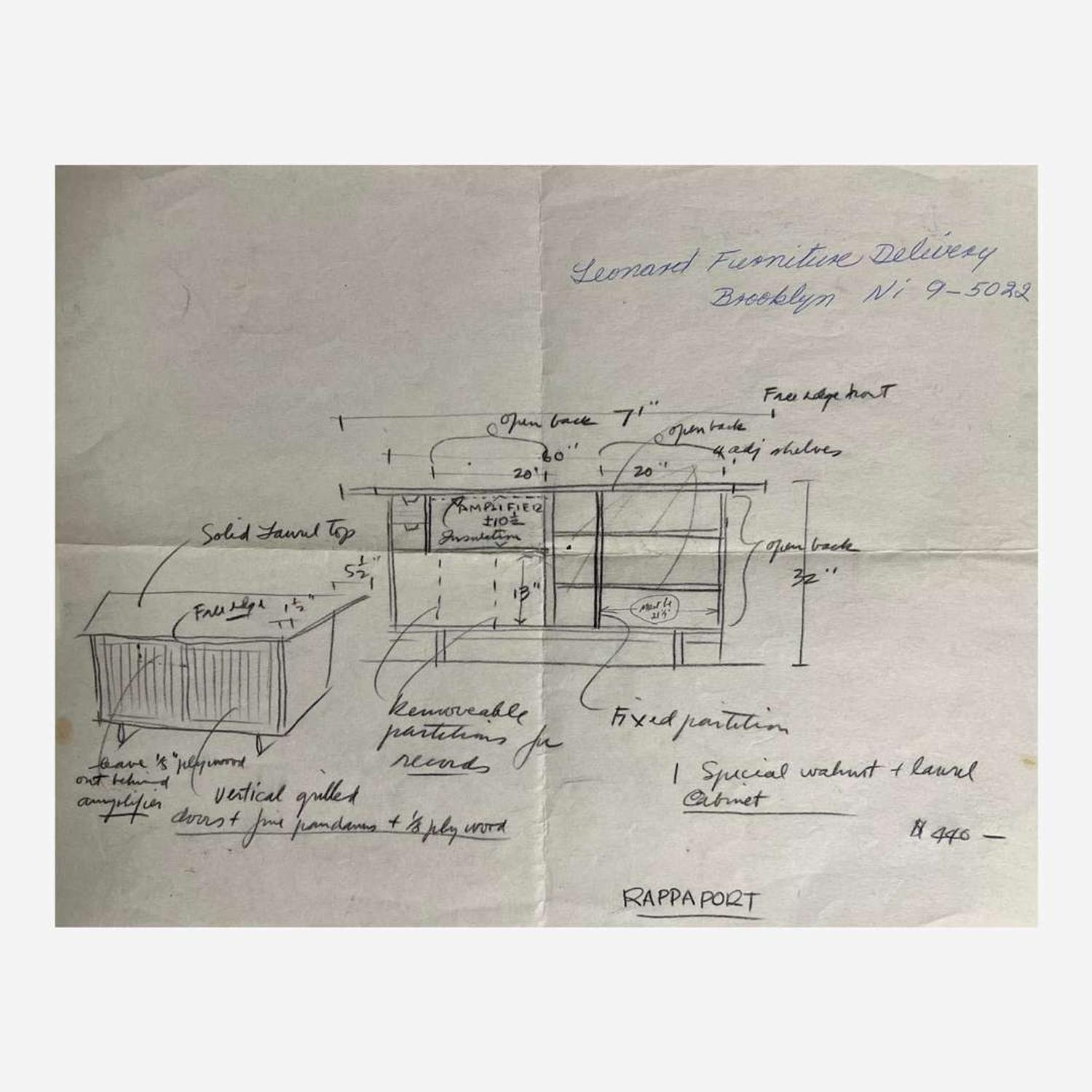 George Nakashima (American, 1905-1990) Special "Double Sliding-Door Cabinet", New Hope, Pennsylvania, 1962