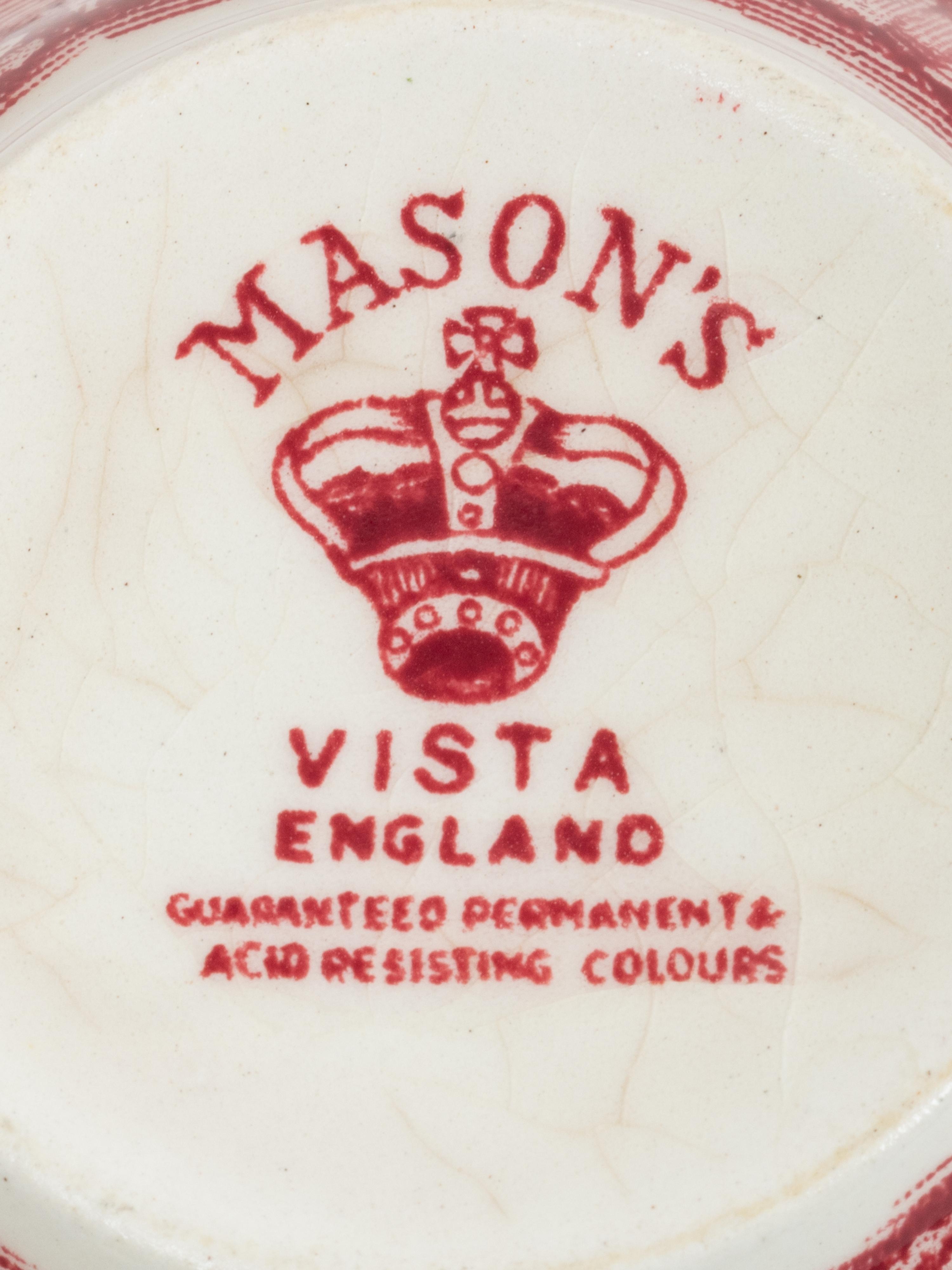 A Mason's Ironstone Vista Pattern Dinnerware Service