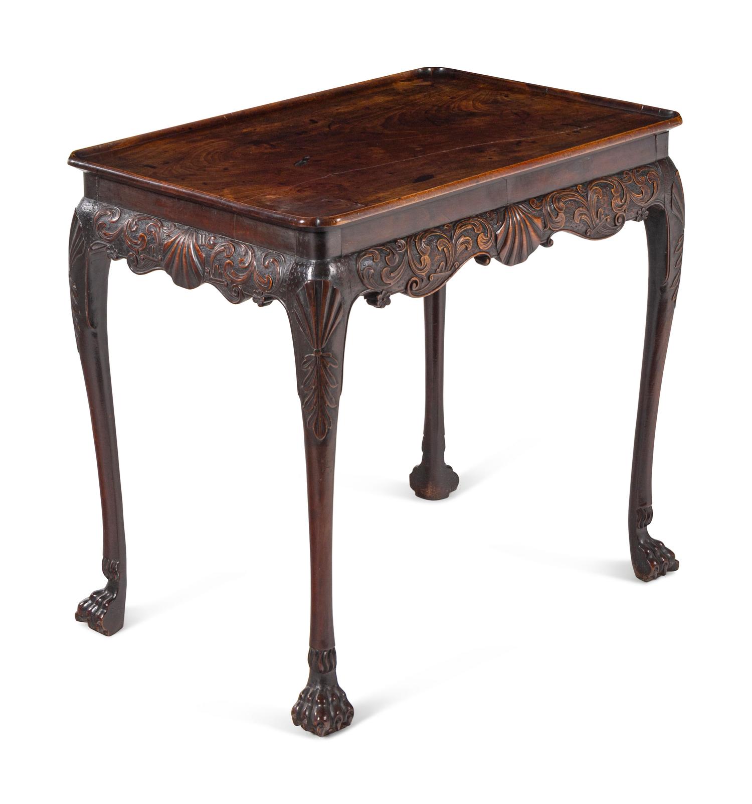 An Irish George II Mahogany Tea Table