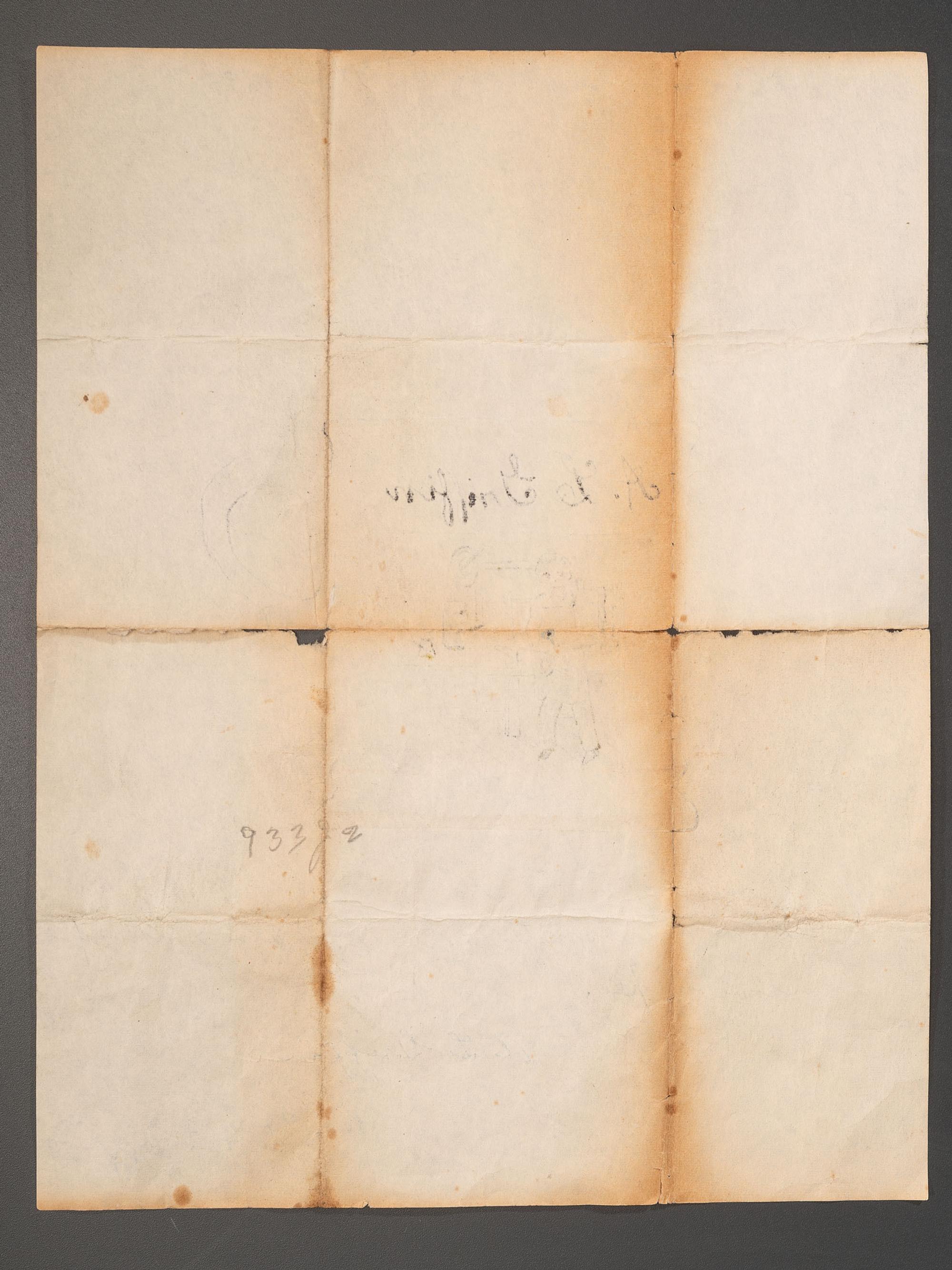 A Preparatory Sketch for a Tinsmith's Porcelain Occupational Shaving Mug Identified to A. L. Griffin