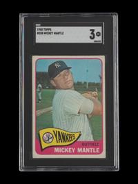 A 1965 Topps Mickey Mantle Baseball Card No. 350 (SGC 3 VG)