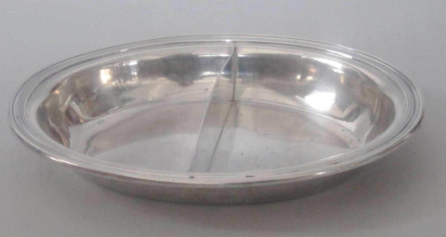 Sterling silver divided serving dish tiffany & co., new york, ny, 20th century