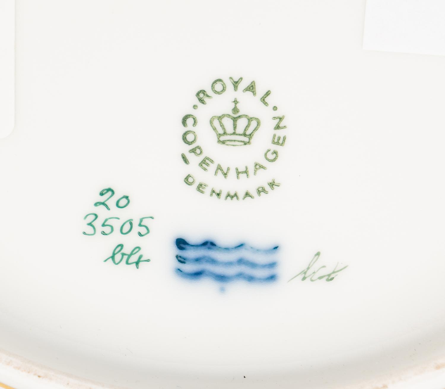 Three Royal Copenhagen Flora Danica Porcelain Serving Dishes
