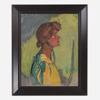 Stuart Davis (American, 1892-1964) Portrait of a Woman in Profile