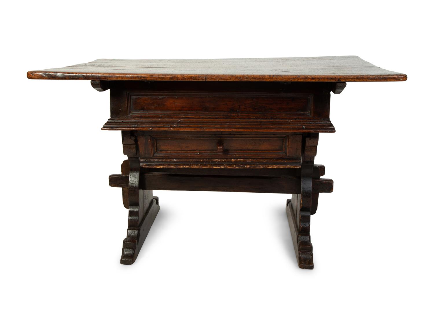 An English Jacobean Style Oak Table — 18TH CENTURY