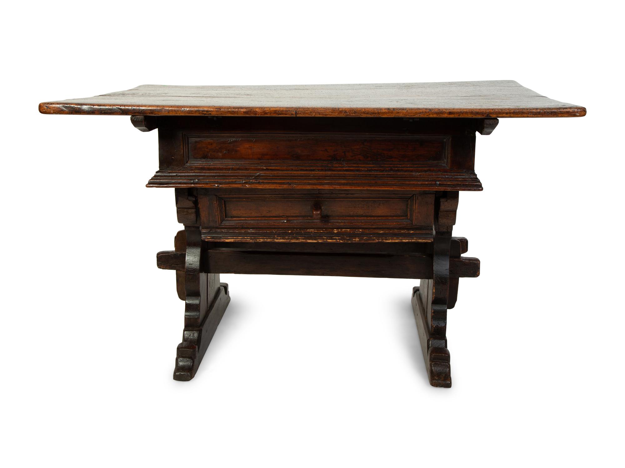 An English Jacobean Style Oak Table — 18TH CENTURY