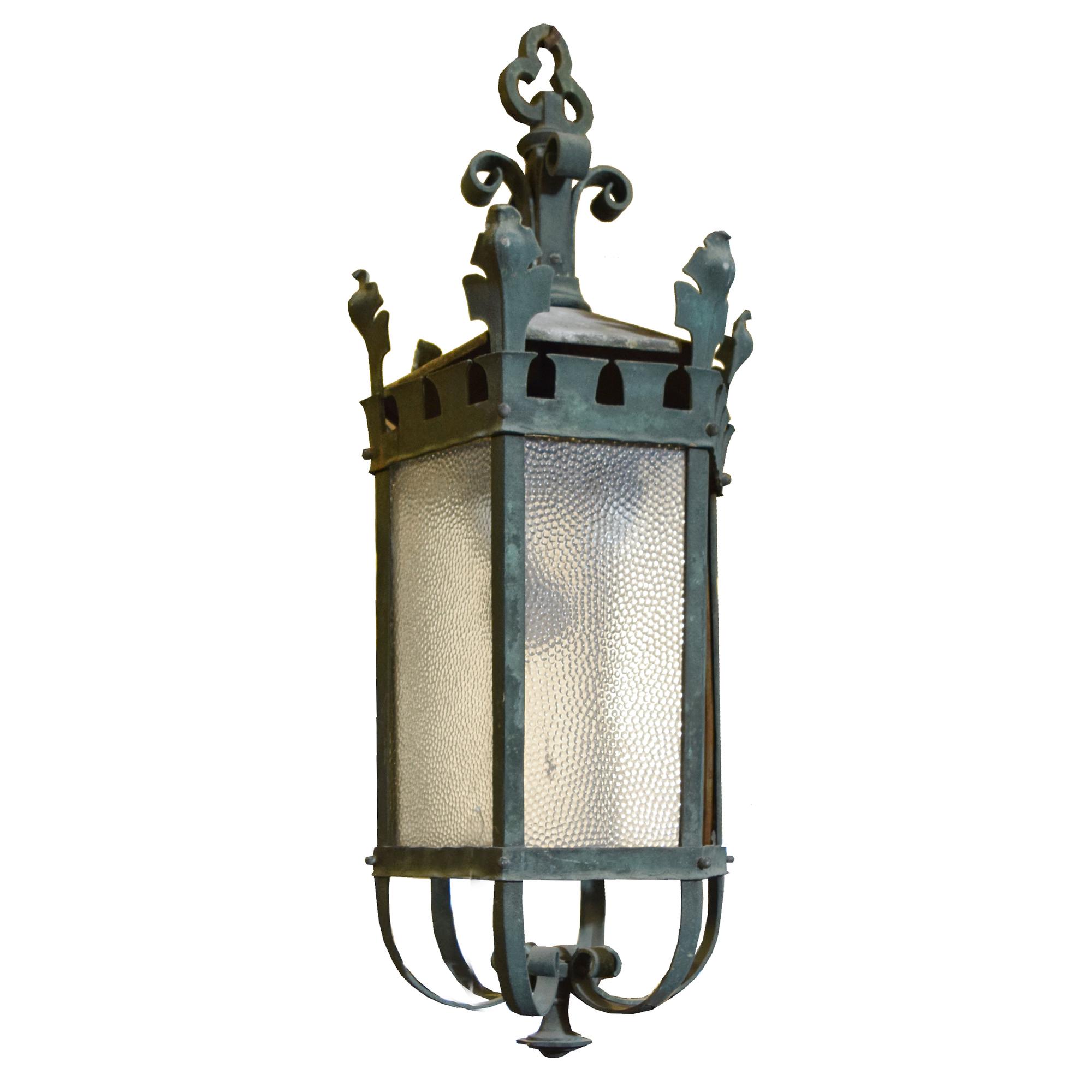 A Bronze Light Fixture 12" W x 12" D x 35" H — Argentina, Early 20th Century