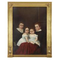 American School 19th century Portrait of four children